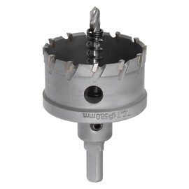 Sourcingmap Carbide Hole Saw Drill Bit, 58mm Hole Cutter for Stainless Steel Alloy Cast Iron Copper Metal Sheet, with Limit Step
