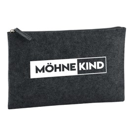 Hellweg Druckerei Kulturbeutel Möhnekind Modern Geschenk 1 Liter Charcoal Filz Möhnekind Geschenkidee