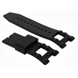Ewatchparts 28mm Silicone Rubber Watch Band Strap Compatible With Invicta Subaqua Noma IIi 0927 5517 Black
