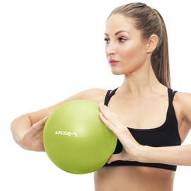 APEXUP Yoga Ball Exercise Ball, Pilates Ball, Anti Slip Stability Ball, Heavy Duty Gym Ball for Fitness, Balance, Core Workout, Physical Therapy (XXS (9") 23cm, Green)