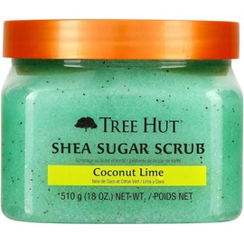 TREE HUT, Coconut Lime Shea Sugar Scrub, Exfoliante Corporal de Azúcar Natural con Manteca de Karité y Esencia de Lima y Coco, Exfolia e Hidrata la Piel, 510 gramos