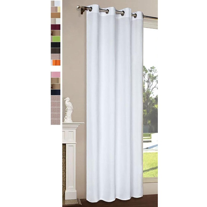 Opaque Curtain with Eyelets Microsatin 245 x 140 cm Orange