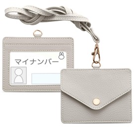 Dockii ID Card Holder, Horizontal ID Card Case, Employee ID Card Case, Unisex, Name Card Holder, Neck Strap, Card Case, Double-Sided, Name Holder, Pass Case, Holds 3 Cards