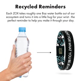 ZOX Bracelets — Better Than Socks | Stretchy Elastic Band with Motivational Affirmations and Beautiful Artwork — 5 Pack (Medium)