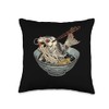 Kuhli Loach Eating Ramen Throw Pillow