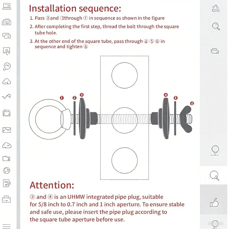 Power Rack Attachments 1 Pair - Resistance Band Hooks for