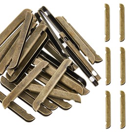 SUPERFINDINGS 30Pcs Iron Cord Ends Book Corner Protector Antique Bronze U-shaped Clip Edge Protectors for Notebook Album Vintage Photo Corners 52x6.5x4mm Hole: 4.4x3mm