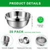 Mimorou 20 Pack 304 Stainless Steel Bowls Set 13oz Metal