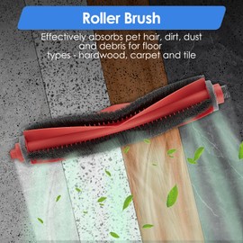 (7 Stück) Q10 S5 / Q10 X5 Ersatzteile Kompatibel mit Roborock Q10 S5/ Q10 S5+/ Q10 X5/ Q10 X5+ Roboter-Staubsauger, 1 Rollenbürste, 4 Seitenbürsten, 2 HEPA-Filter, Zubehör-Set