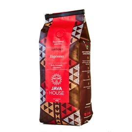 Kenya AA Espresso Ground Coffee - Perfect Dark Roast Craft Coffee. Fair Trade, Single Origin Kenyan Coffee with verifiable Coffee Kenya Mark of Origin by Java House Africa (13.23 oz)