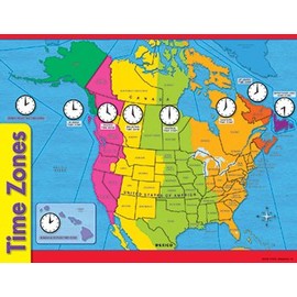 Trend Enterprises T-38260 Learning Chart Time Zones