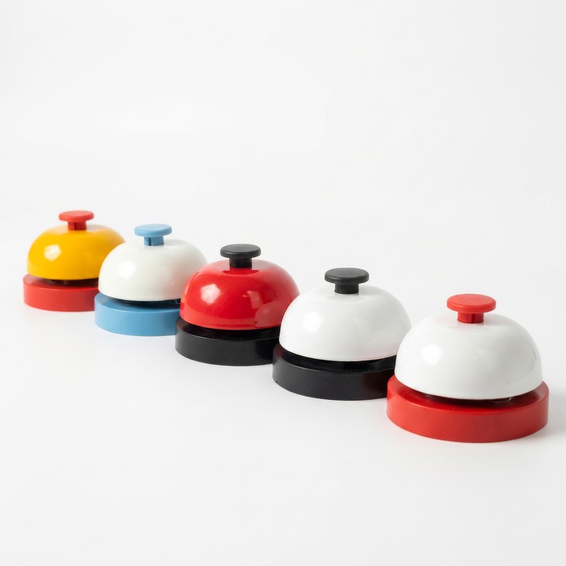 Table Order Bell – Multi-Color Handbell for Restaurant, Bar, Kitchen,