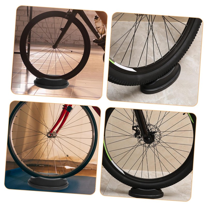 GRIRIW 4Pcs Indoor Bike Trainer Front Wheel Riser Block Stable