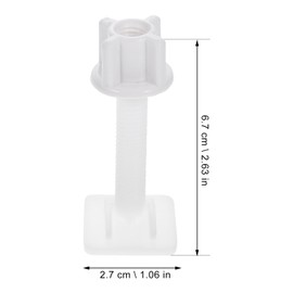 4 Piezas Reemplazo De Pernos De Inodoro Pernos De Bisagra De Asiento De Inodoro Asiento De Inodoro Estándar Americano Tornillos Plasticos Arandelas Hardware Tapa Del Inodoro