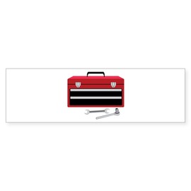 CafePress Tool Box Bumper Sticker 10"x3" Rectangle Bumper Sticker Car Decal (10 Pack)