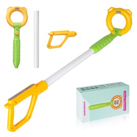 Kids Metal Detector (2-in-1) Handheld Metal Detector for Kids, Bear Head Design with Lights and Sounds, Detects Metals, Jewelry, Coins for Beach, Toddler Metal Detector, Outdoor Use Ages 3 and Above