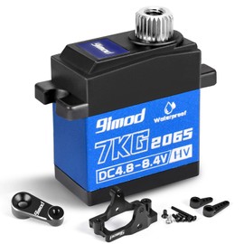 9imod 7KG Servo Waterproof High Torque RC Steering Servo 2065 Digital Micro Servo Motor for TRX4M TRX4MT 1/18 RC Crawler Upgrade Parts with Mount and Servo Horn (Blue)