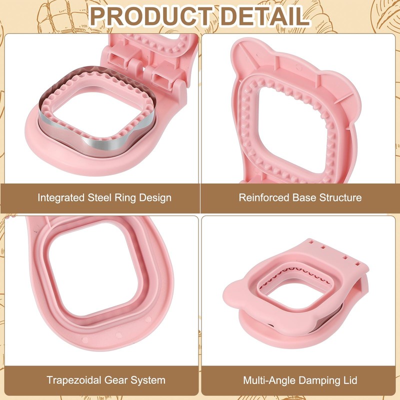 sourcing map Crustless Sandwich Cutter, Square Shape Uncrustable Sandwich Maker