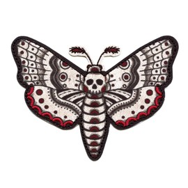 Tattoo Death’s Head Moth Patch Insects Nature Sublimated Embroidery Iron On