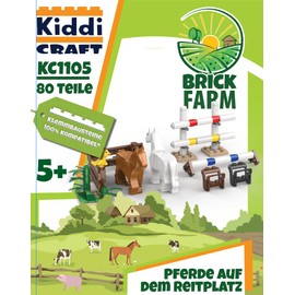 Kiddicraft KC1105 Horses on the Riding Area Clamping Building Blocks Construction Toy