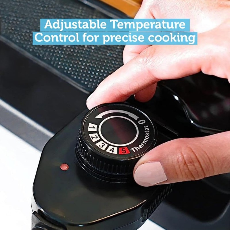 Courant smokeless indoor Electric grill, Copper Non-stick Coating Extra Large