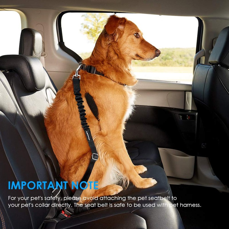 URPOWER 2 Pack Dog Seat Belt, Retractable Dog Car Harness