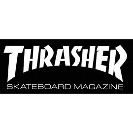 Thrasher Skateboard Magazine Sticker Mag Logo Medium Black 2.5" x 6"