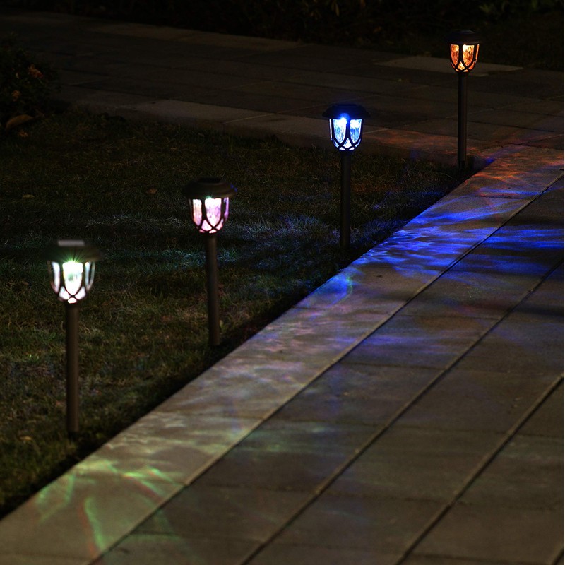 EXCMARK 10 Pack Solar Lights Outdoor Decorative, Solar Pathway Lights