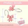 12PCS Decorative Shower Curtain Hooks with Shining Diamond,Rust Resistant Pink