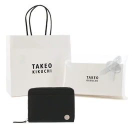 Takeokikuchi 07519 Amigo Men’s Wallet, Coin Purse, Gift Packaging, Round Zipper, Our Company Limited Edition, 01: Black/Black