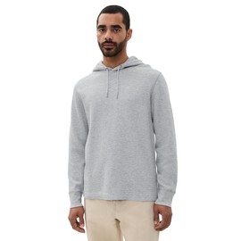 REIGNING CHAMP Men's Lightweight Waffle Standard Hoodie, Hgrey, Grey, L