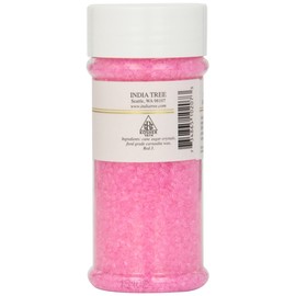 India Tree Hot Pink Sparkling Sugar, 7.5 oz (Pack of 3)