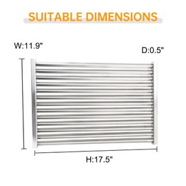 17.5 Inch Stainless Steel Cooking Grid Grates for Weber Spirit 300 II Series Spirit E/S 310 320 330 SP-320 700 Genesis 1000-3500 Genesis Gold Silver Platinum B/C Gas Grill Model，2 Pack Replace Part