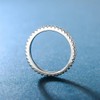 MDFUN 14K White Gold Plated Cubic Zirconia Eternity Ring for