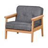 Kid Chair Sofa,Upholstered Armrest Chair with Solid Wood Structure and