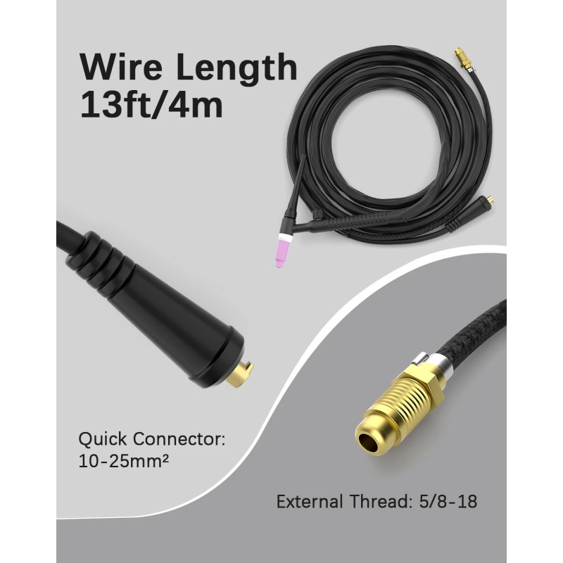 HITBOX WP17V Welding Gun TIG Welder Torch Equipped with 10-25