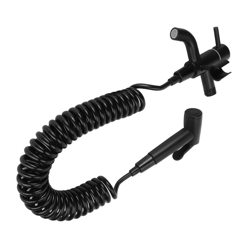 G1/2 Bidet Sprayer Handheld Black Alloy Toilet High Pressure Sprayer