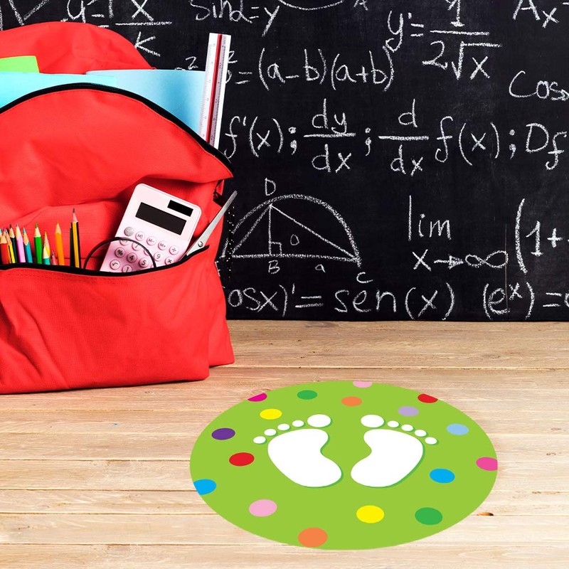 11"Footprints Classroom Floor Decal (Lime)