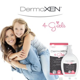 DERMOXEN 4 GIRLS Perdiatrischer Intimreiniger für Kinder von 2-13 Jahren. Seife Intim Sanft gegen Juckreiz und Rötungen. Ohne Sles, Parabene, Allergene. 200 ml