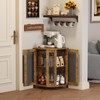keomaisyto Coffee Bar Cabinet, 3-Tier Corner Coffee Cabinet with Storage