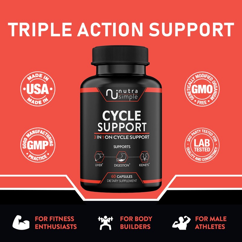 Nutra Simple Cycle Support Supplement for Men, 3-in-1 On Cycle