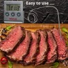 Digital Food Thermometer LCD Digital Screen Clock Timer with Stainless