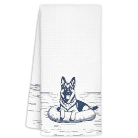 KRHFG Golden Retriever Lake House Decor Dish Towels,Lake House Gifts,16x24 Inch,Funny Lake Dog Kitchen Towels Decorative,Dog Lover Mom Gifts Hand Towels Drying Cloth for Kitchen Bathroom Decor