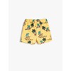 Koton Boys's Drawstring Pockets Crocodile Printed Cotton Shorts, Yellow Design(1d6)