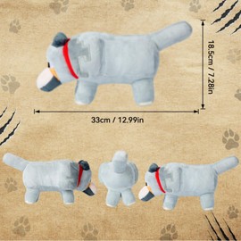 Dpucle Wolf Plush Toys,13" Soft Game Plush,Wolf Stuffed Plush Doll for Fans,Gifts for Kids Birthday Christmas New Year