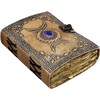 ALCRAFT Handmade Vintage Leather Journal with Semi Precious Stones Black