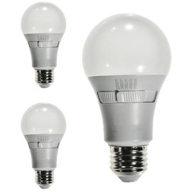 Diodesy- A19 LED Light Bulb 9W 800 Lumens E26 Medium Base 27K/30K/35K/40K/50K Color Adjustable for Bedroom Living Room Light Bulb 120V CRI80 230° Beam Angle Dimmable White Finish Pack of 3