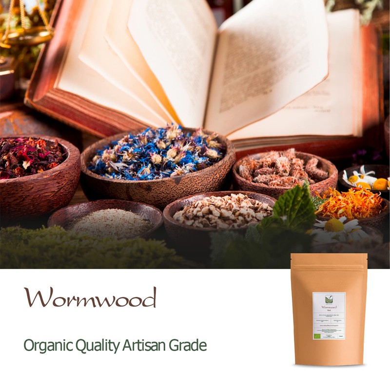 Wormwood Mugwort Organic Herbal Tea - Strong and Bitter -