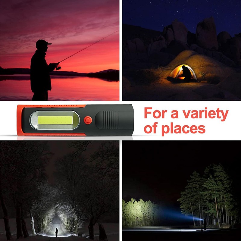 LED + COB Torches Inspection Lamp Camping Light, Hands-Free Garage