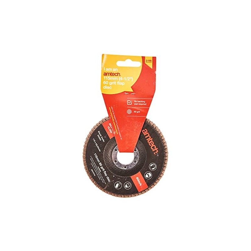 Amtech V0300 115mm 60 grit Flap disc